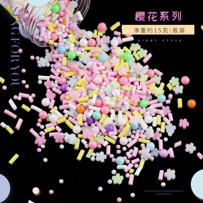 Wholesale DIY Crystal Dropping Gel Fruit Soft Pottery Candy Accessories  In Globe Balls Snow Stars Pearl Flowing Sand Filler